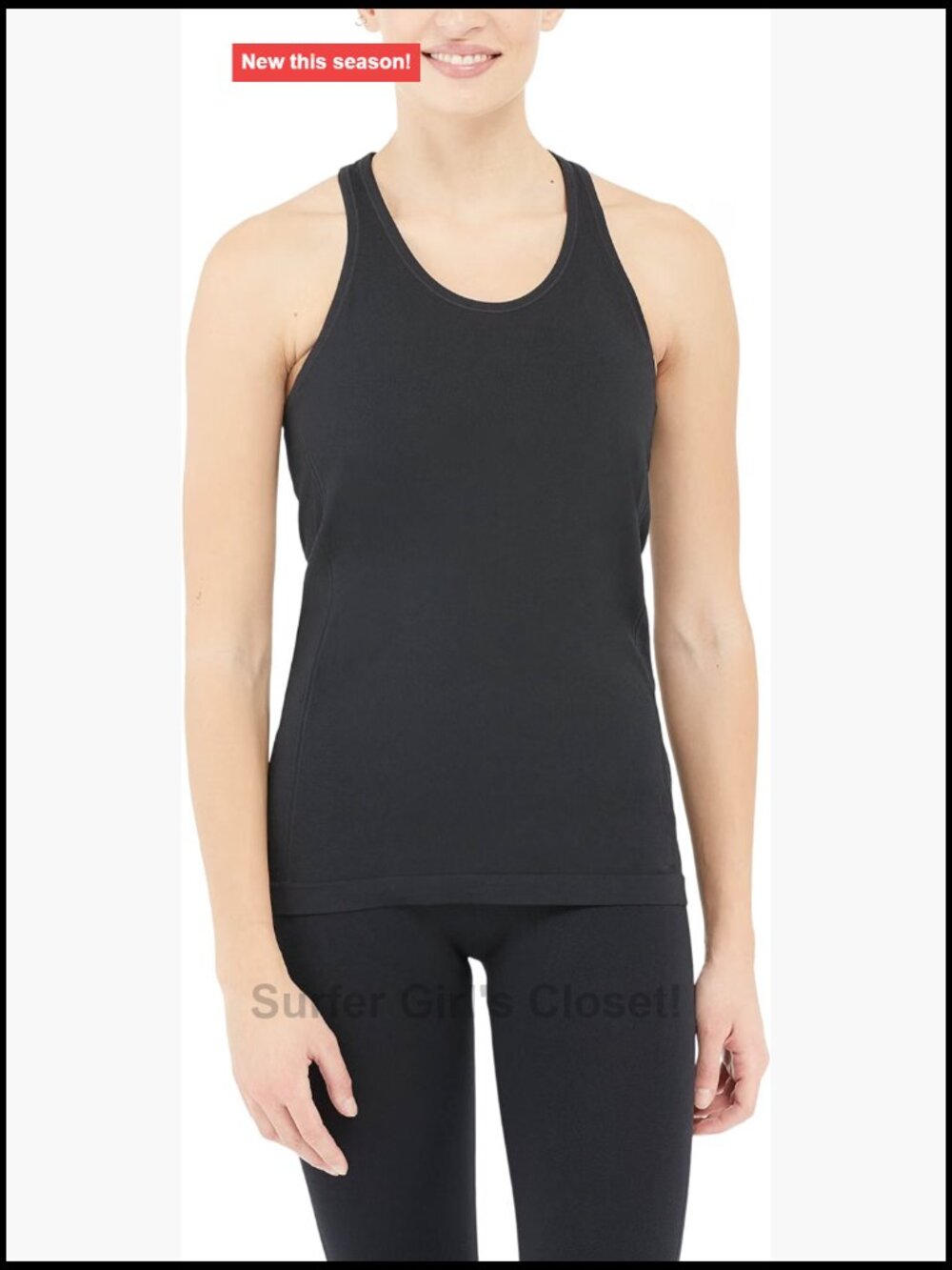 Seamless Nylon Tank Top Pull-On Relaxed Fit